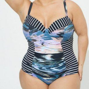 Torrid Size 0 One Piece Swimsuit - Slim fix Underwire